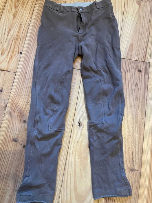 FOUGANZA Calças com Reforços Equitação Criança 14 anos Castanho