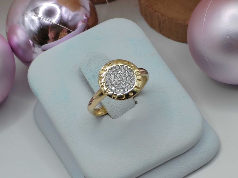 NOWY Złoty Pierścionek Chanel r13 / Złoto 585