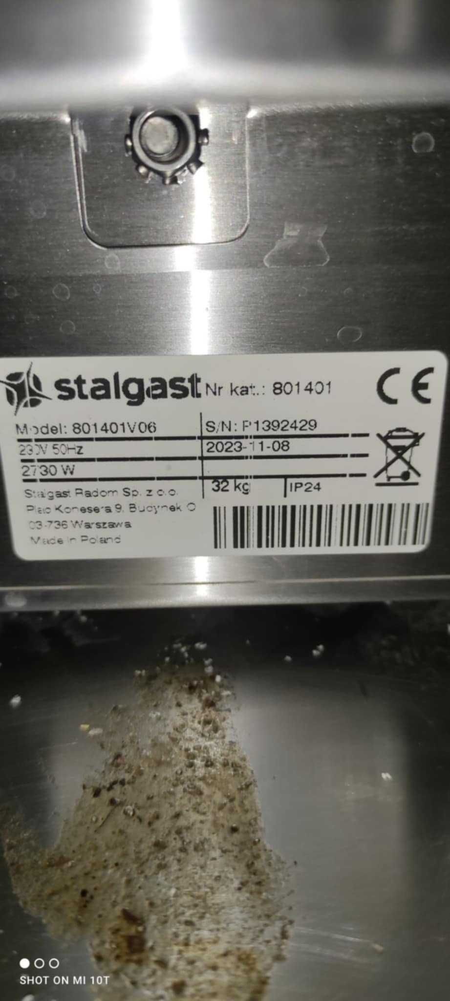 Zmywarka wyparzarka do szkła model 801401 Stalgast AQUA A3 2,73kW 230V
