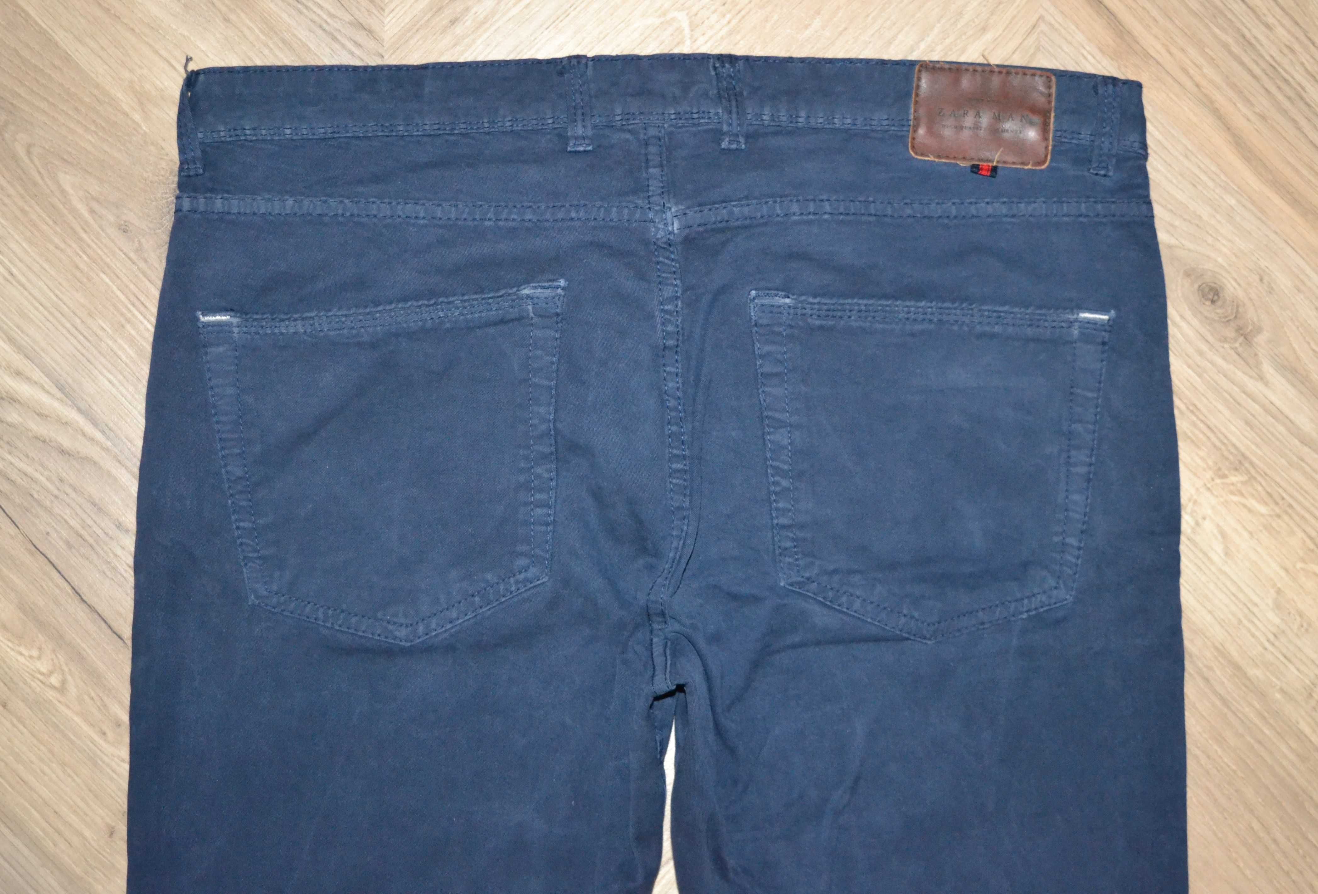 Zara _ granatowe spodnie chino // chinosy _ 32 _ pas 96cm