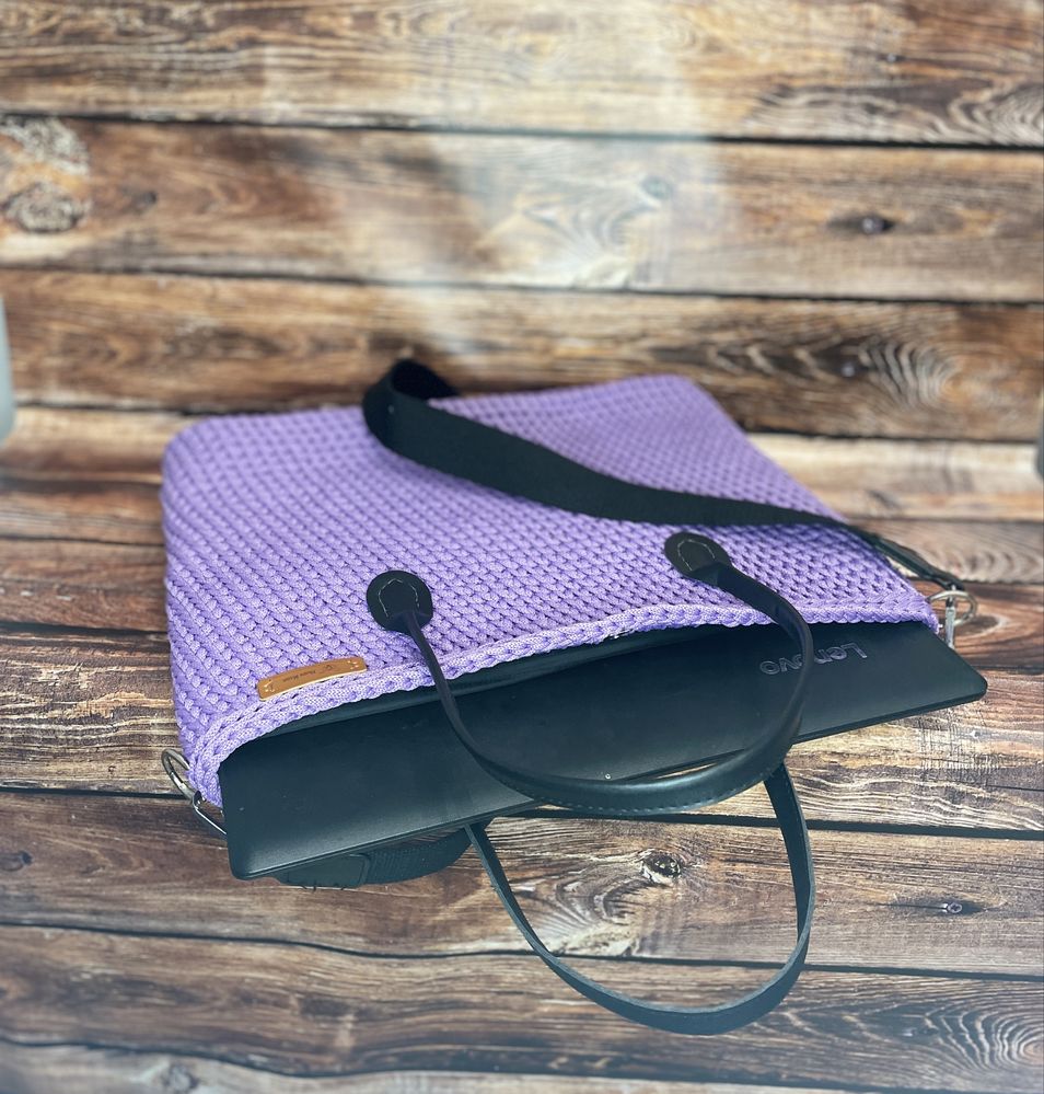Torba na laptopa na szydełku