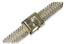 Złoty zegarek z bransoletą męski 14k 585 Geneve mw009y&mbw010y
