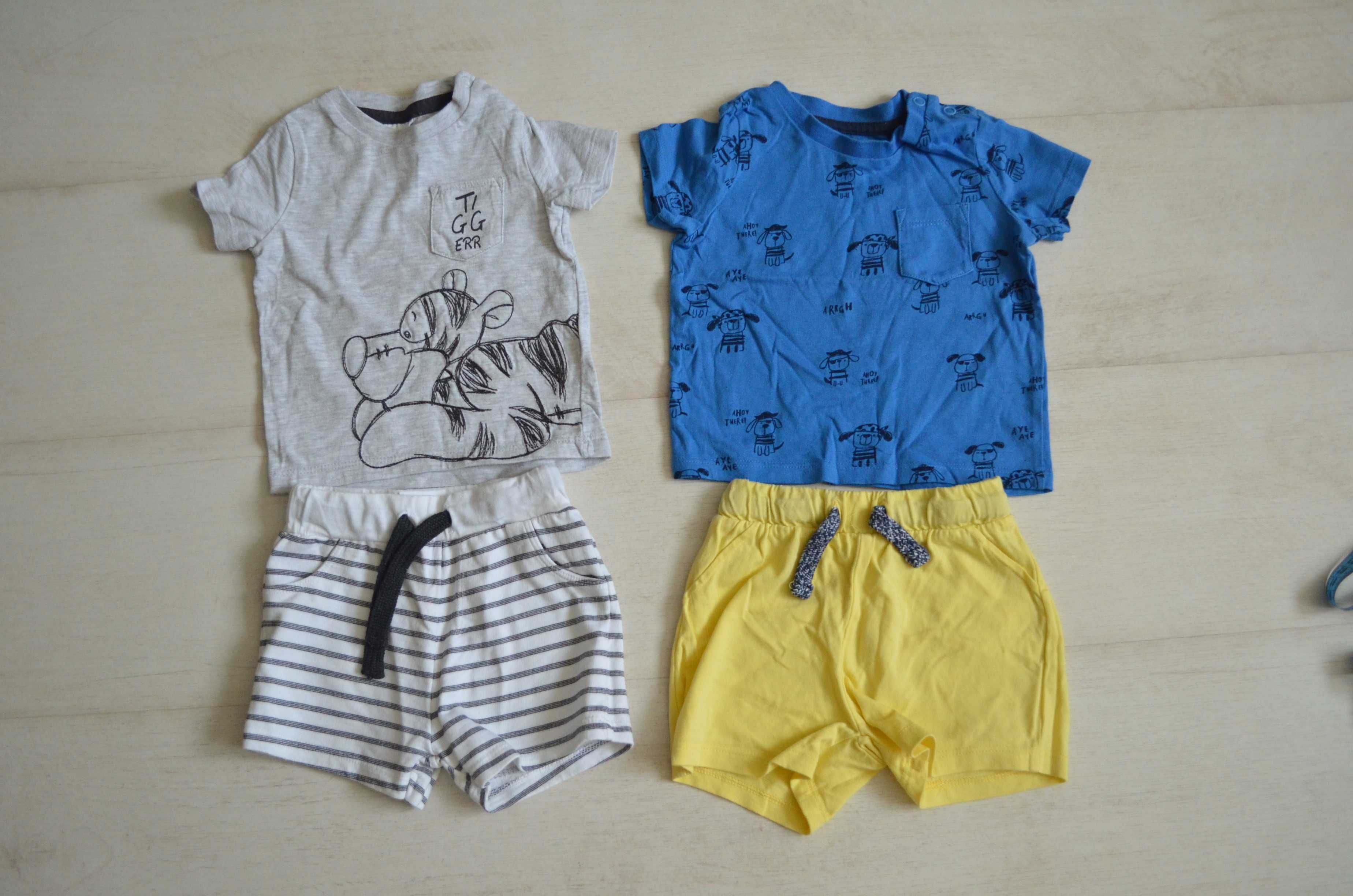 Tshirt i spodenki (2komplety) F&F (3-6m 6-9m) 62/68 i 68/74