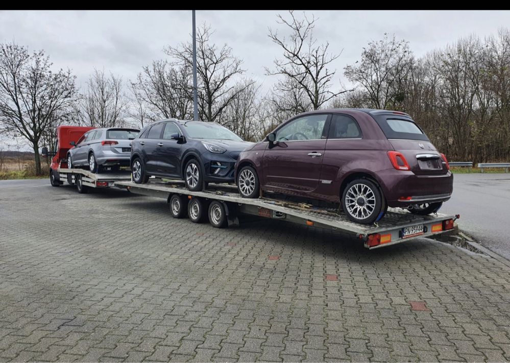 TRANSPORT Samochodów  LAWETA Łódź Częstochowa Leszno