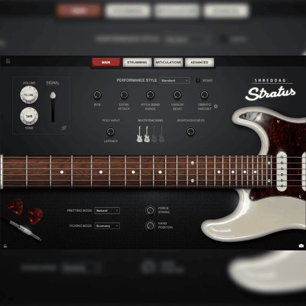 Plugin instrument VST Impact Soundworks Shreddag Stratus Kontakt Playe