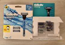 Gillette Mach3 uchwyt plus 10 wkładów.