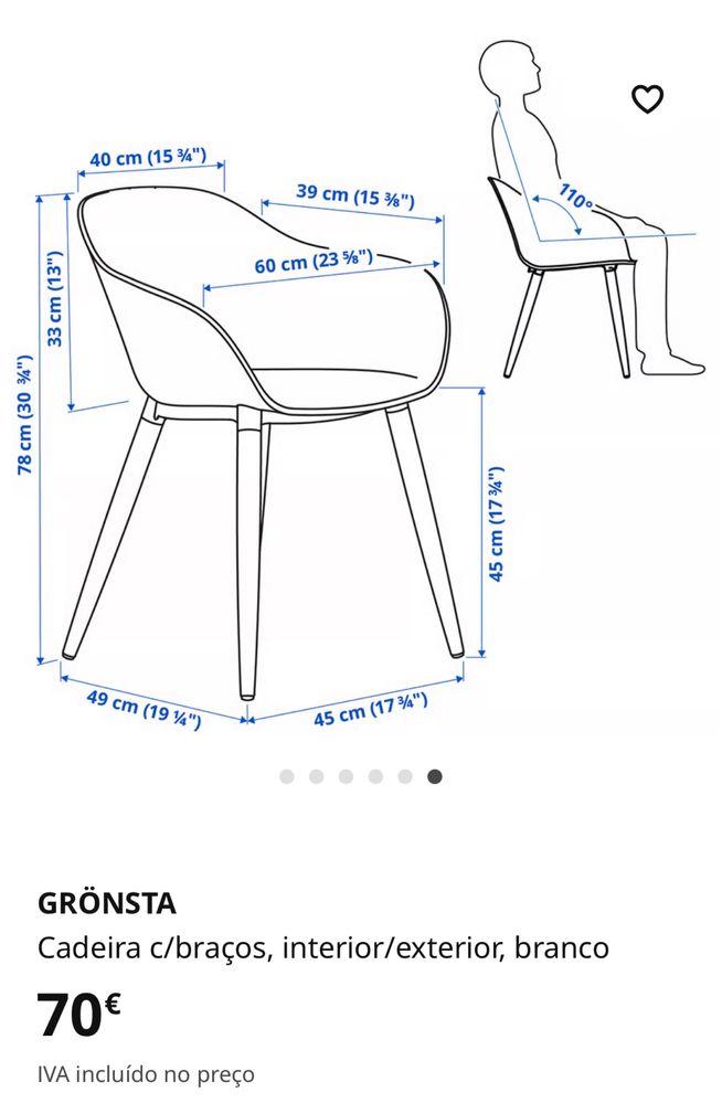 Cadeira IKEA Ótimo Estado