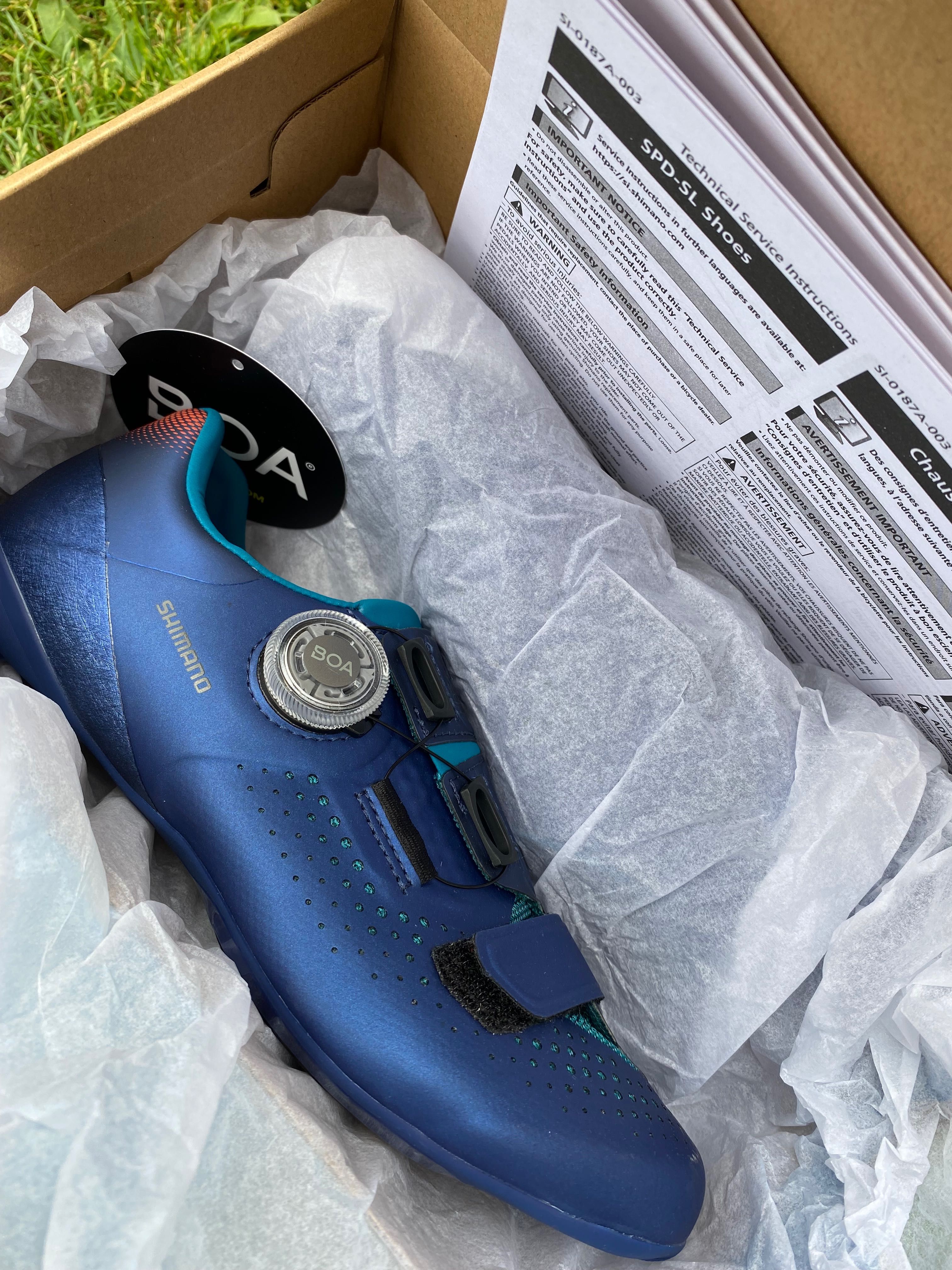 Nowe SHIMANO buty kolarskie damskie niebieskie RC5 SH-RC500 37 rozmiar