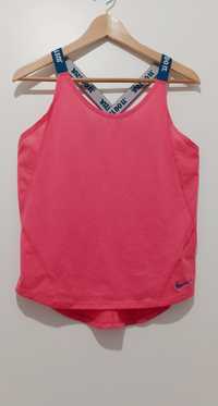 Nowy sportowy różowy koralowy tank top koszulka Nike