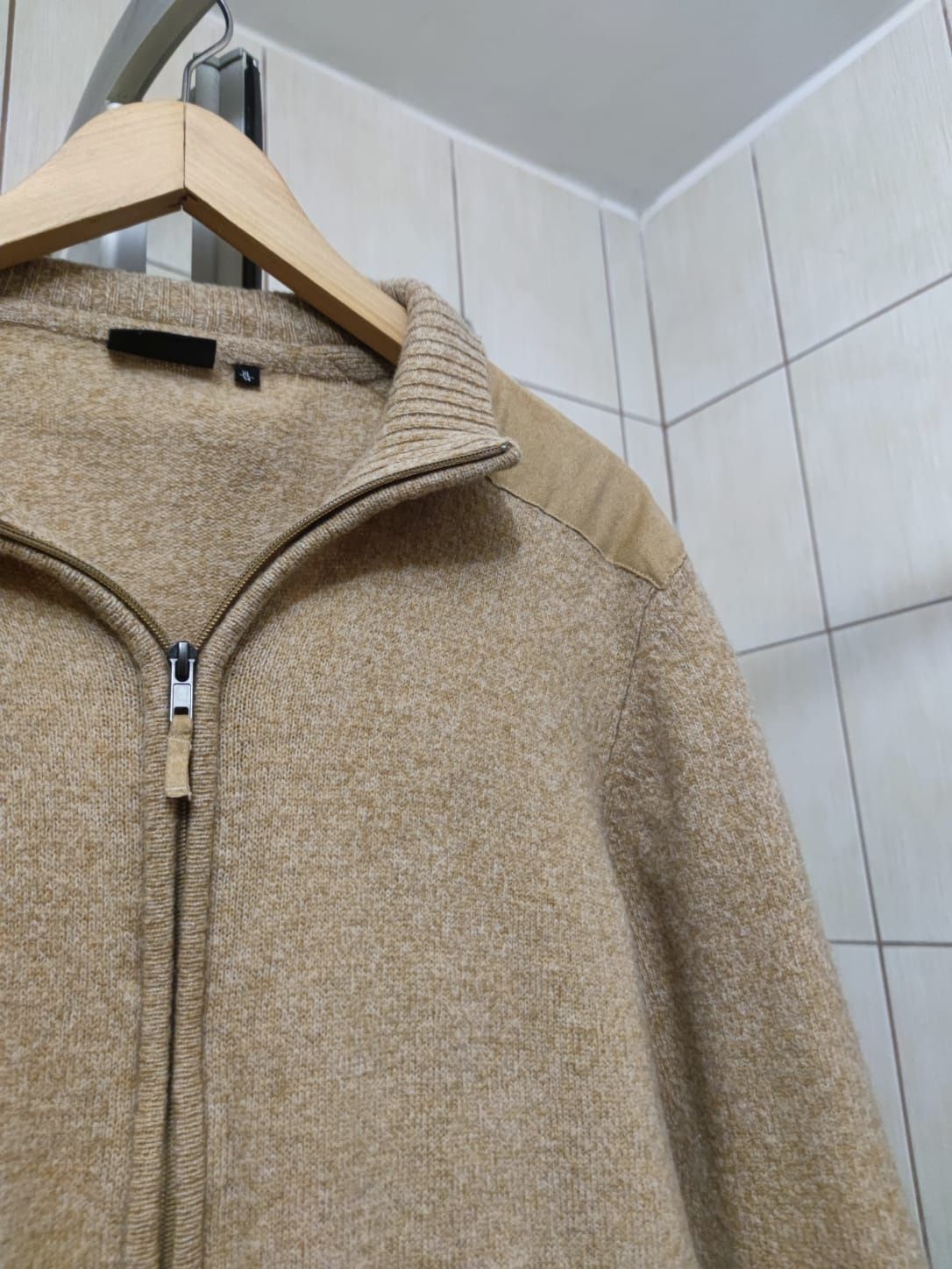 Sweter klasyczny XL Bernd Berger męski rozsuwany suwak zasuwany z dług