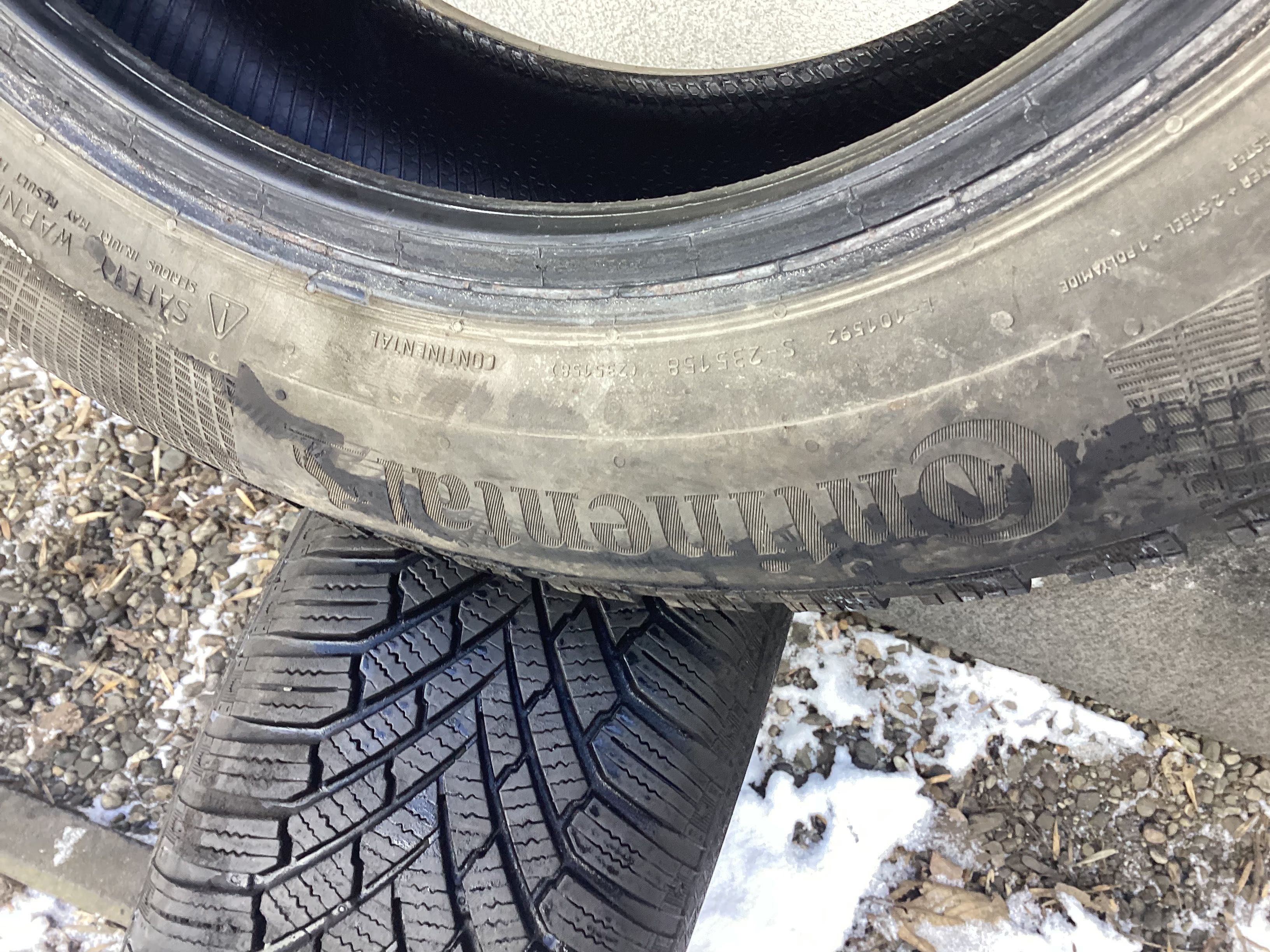 CONTINENTAL 185/65r15 2szt  opony zima zimowe 6.5mm 2020r