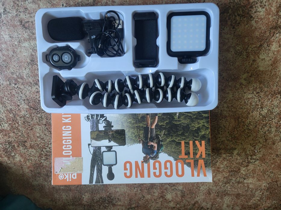 Комплект блогера Piko Vlogging Kit PVKLM03 селфі-лампа LED