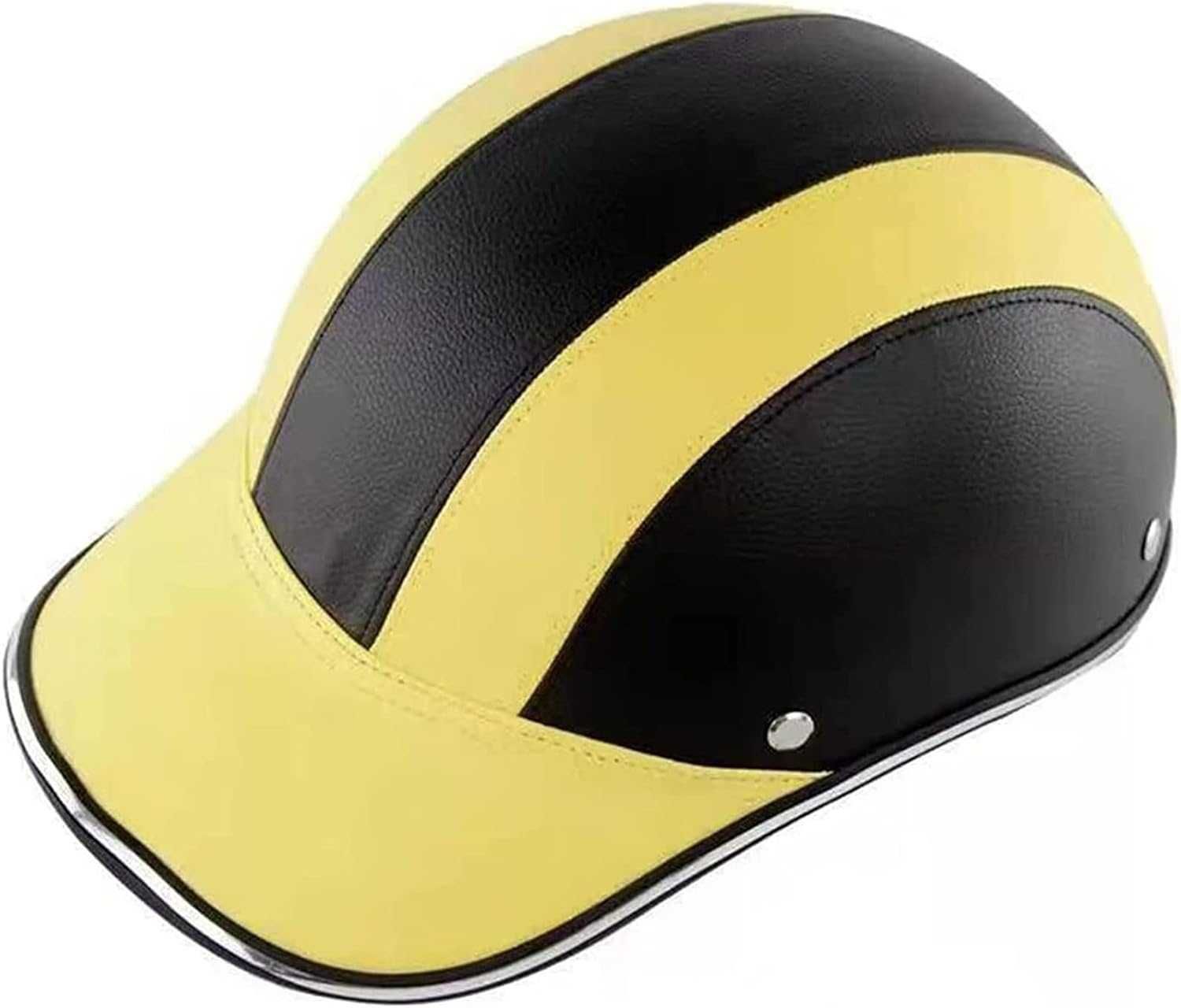 Kask rowerowy baseball cap czarno-żółty rozmiar S ABS