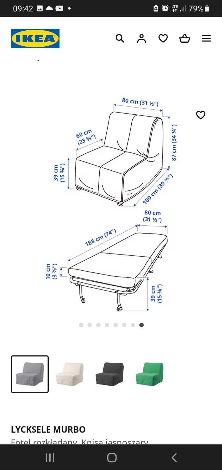 Łóżko-fotel rozkładany
