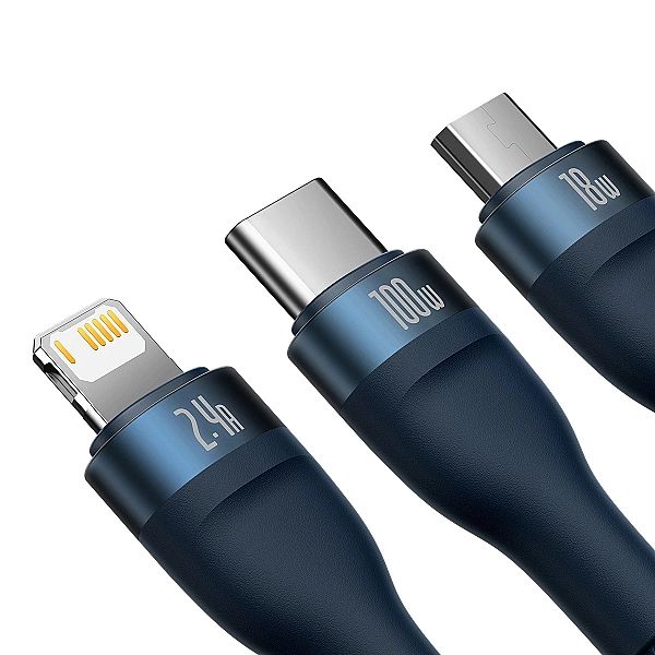 Baseus Flash Series II kabel USB - USB Typ C / Lightning / micro USB 1