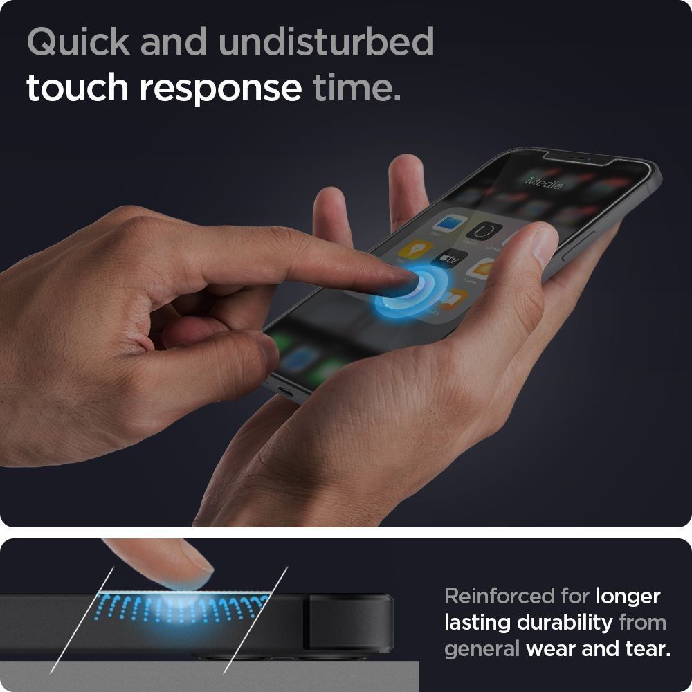 Szkło Hartowane Spigen Glas.tr "Ez Fit" 2 Szt. Do Iphone 12 Pro Max
