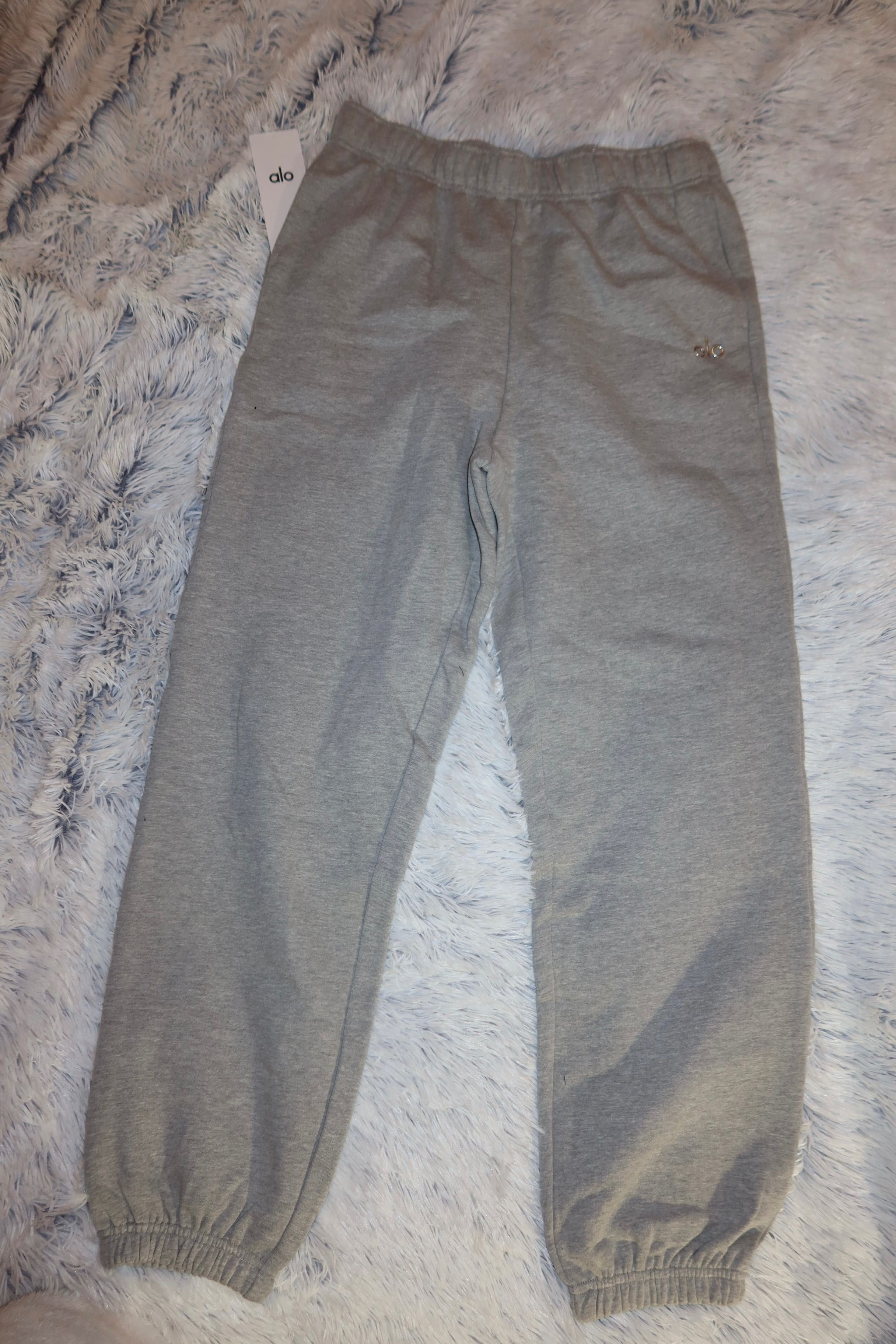 Accolade sweatpant alo yoga серые меланж спортивные широкие штаны L