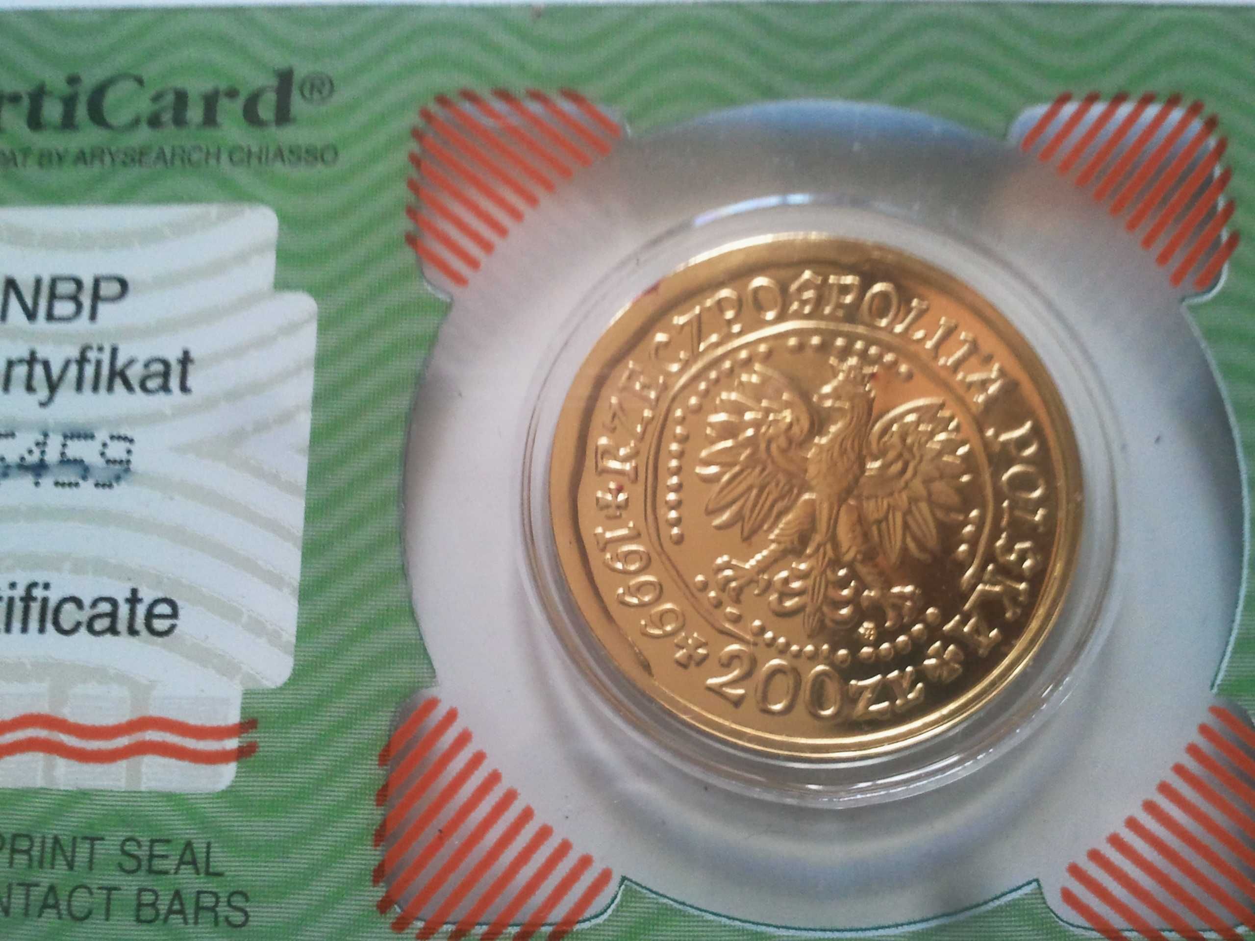 Złota moneta Bielik Au 24k 1995