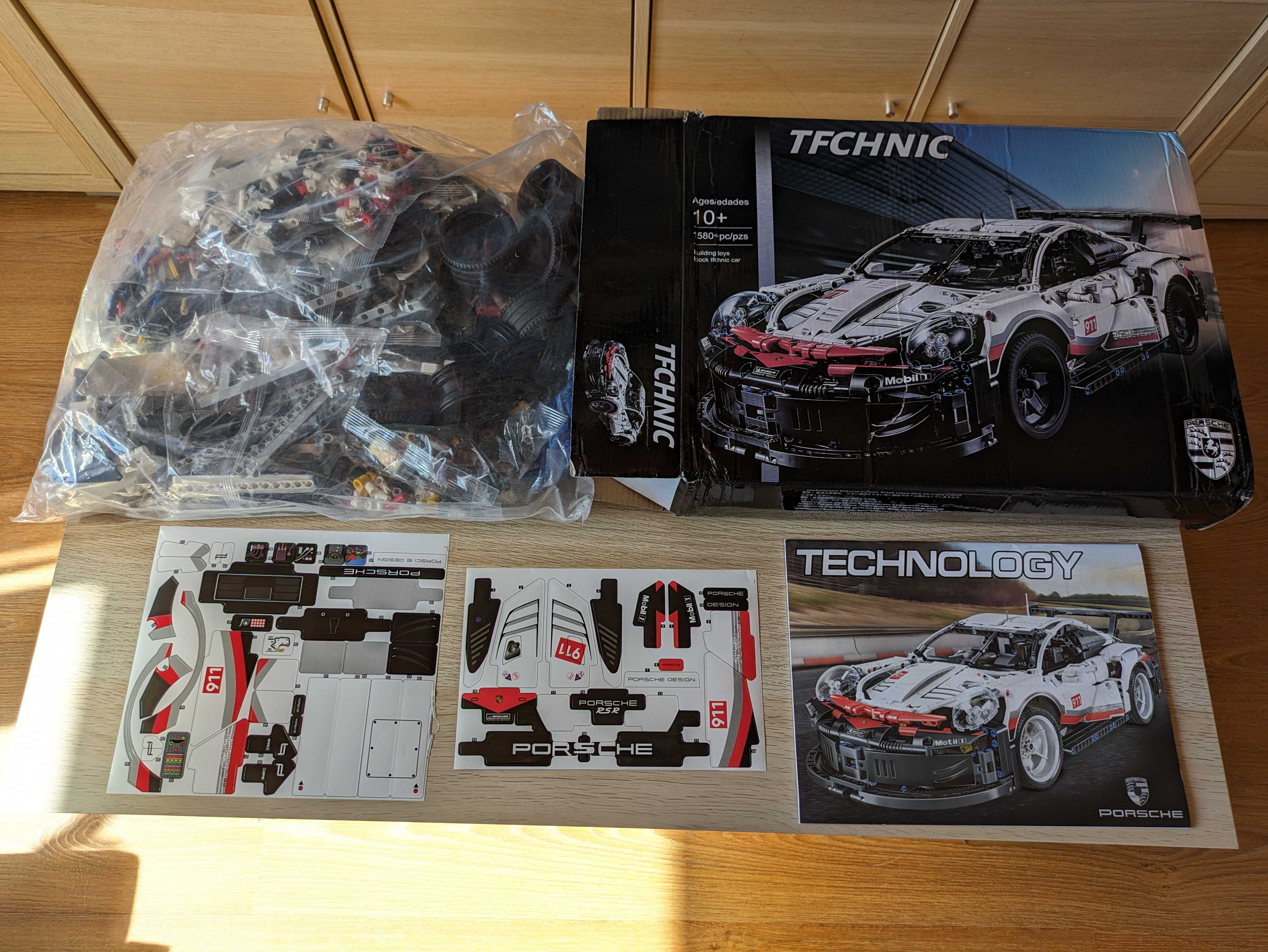 Porsche 911 RSR 42096 technic 1580 klocki nowe jak Lego auto samochód