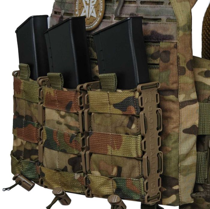Плитоноска Warmor Gen.5 (Мультикам) + 3 жорстких підсумка під магазини