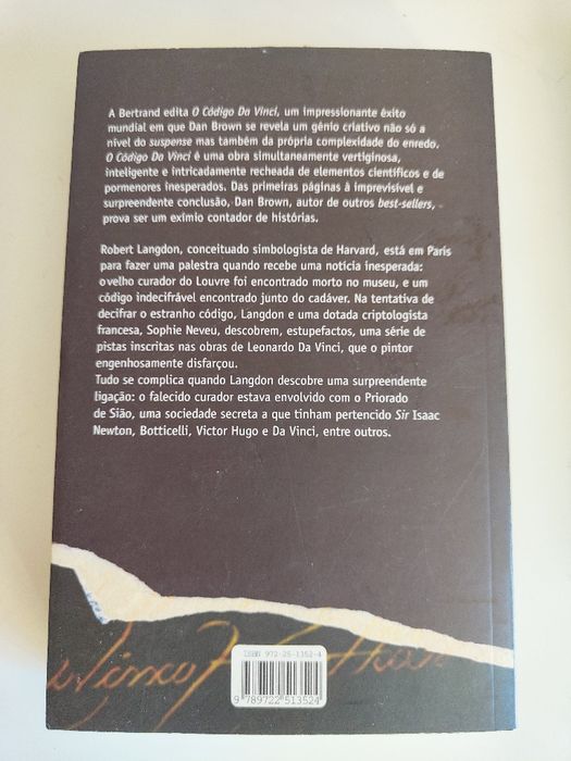 Livro - Código da Vinci Dan Brown