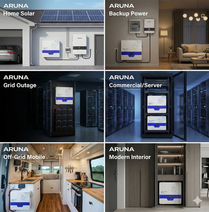Акумулятор LiFePO4 ARUNA 48V 100Ah (5.12 кВт) BMS 100А 6000 циклів