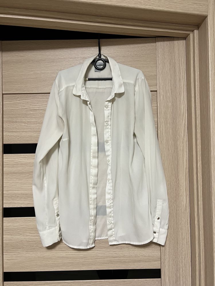 Біла напівпрозора сорочка H&M