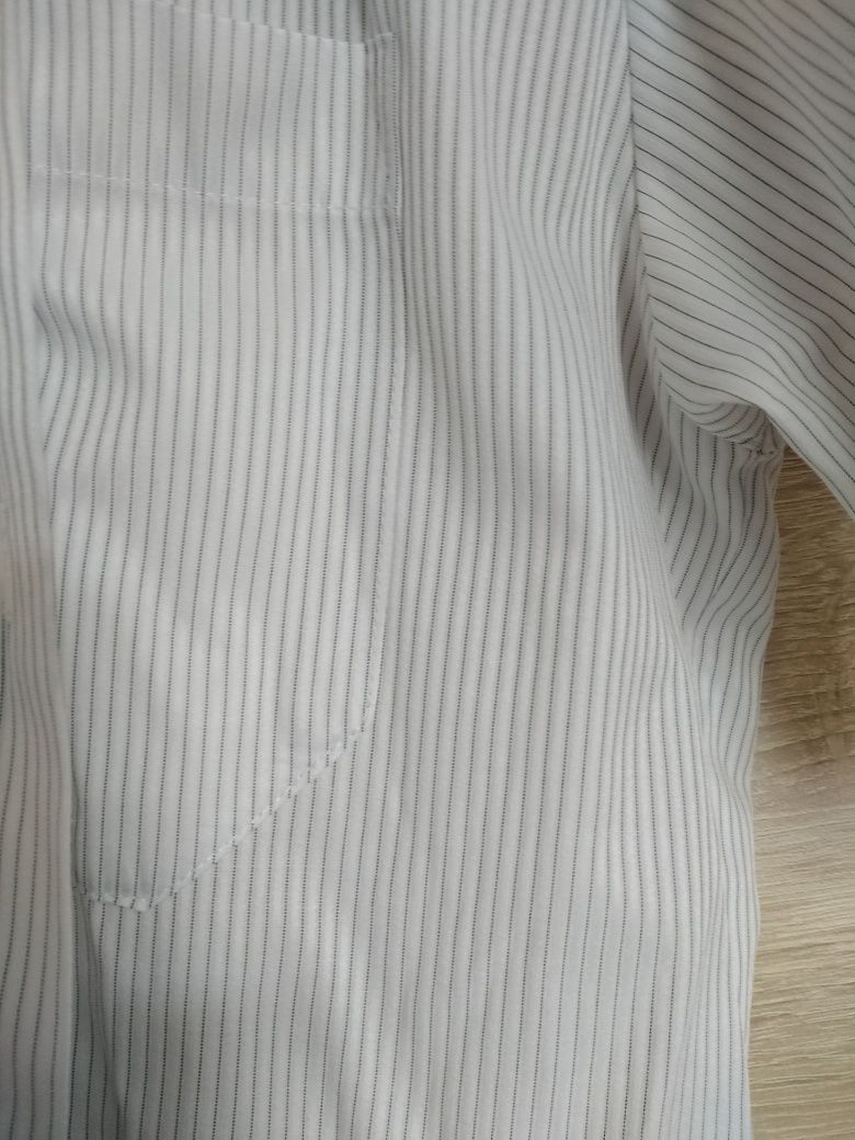 Koszula biała w delikatne prążki r. 40