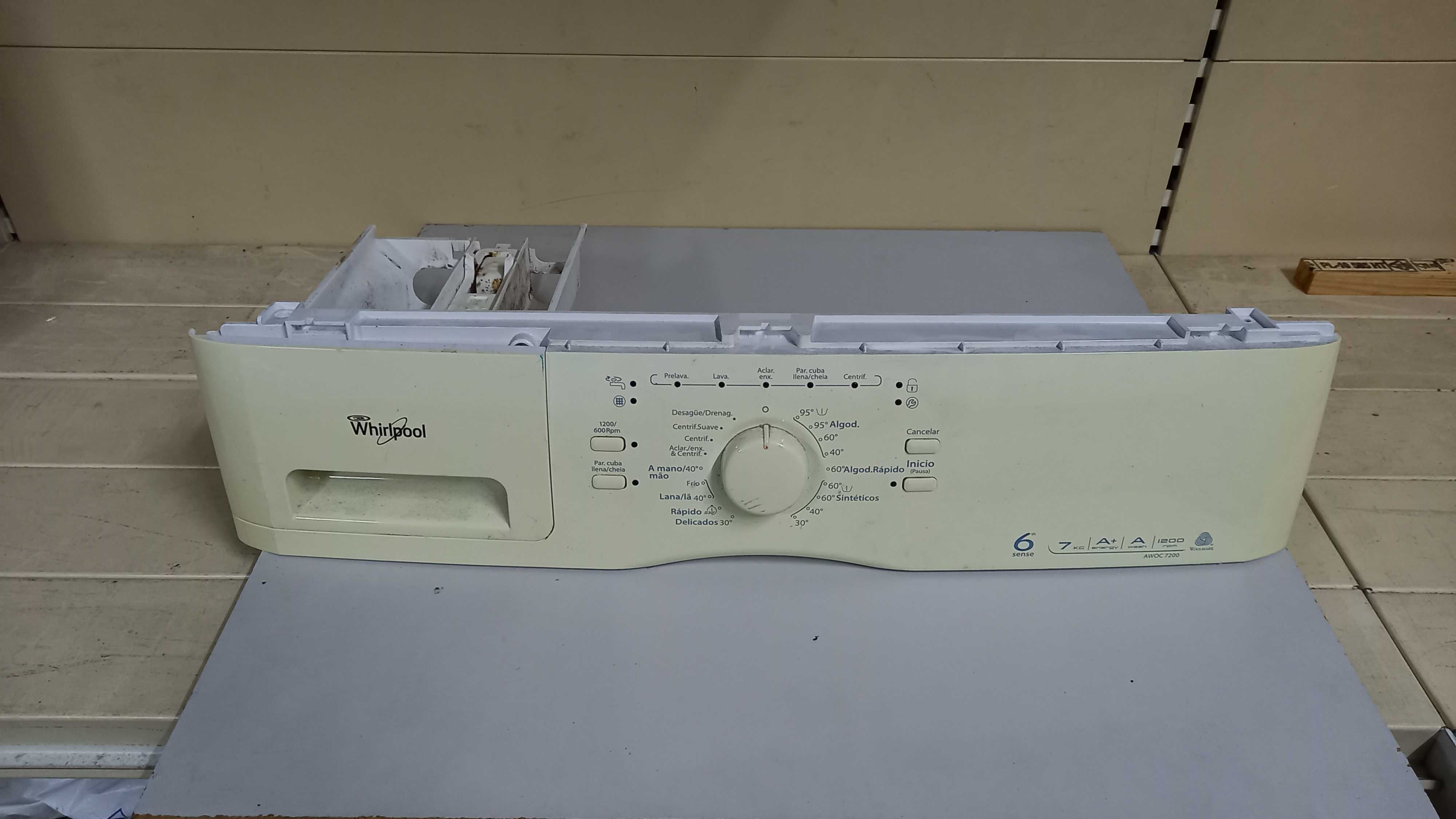 Painel de controle para maquina de lavar roupa Whirlpool AWOC 7200