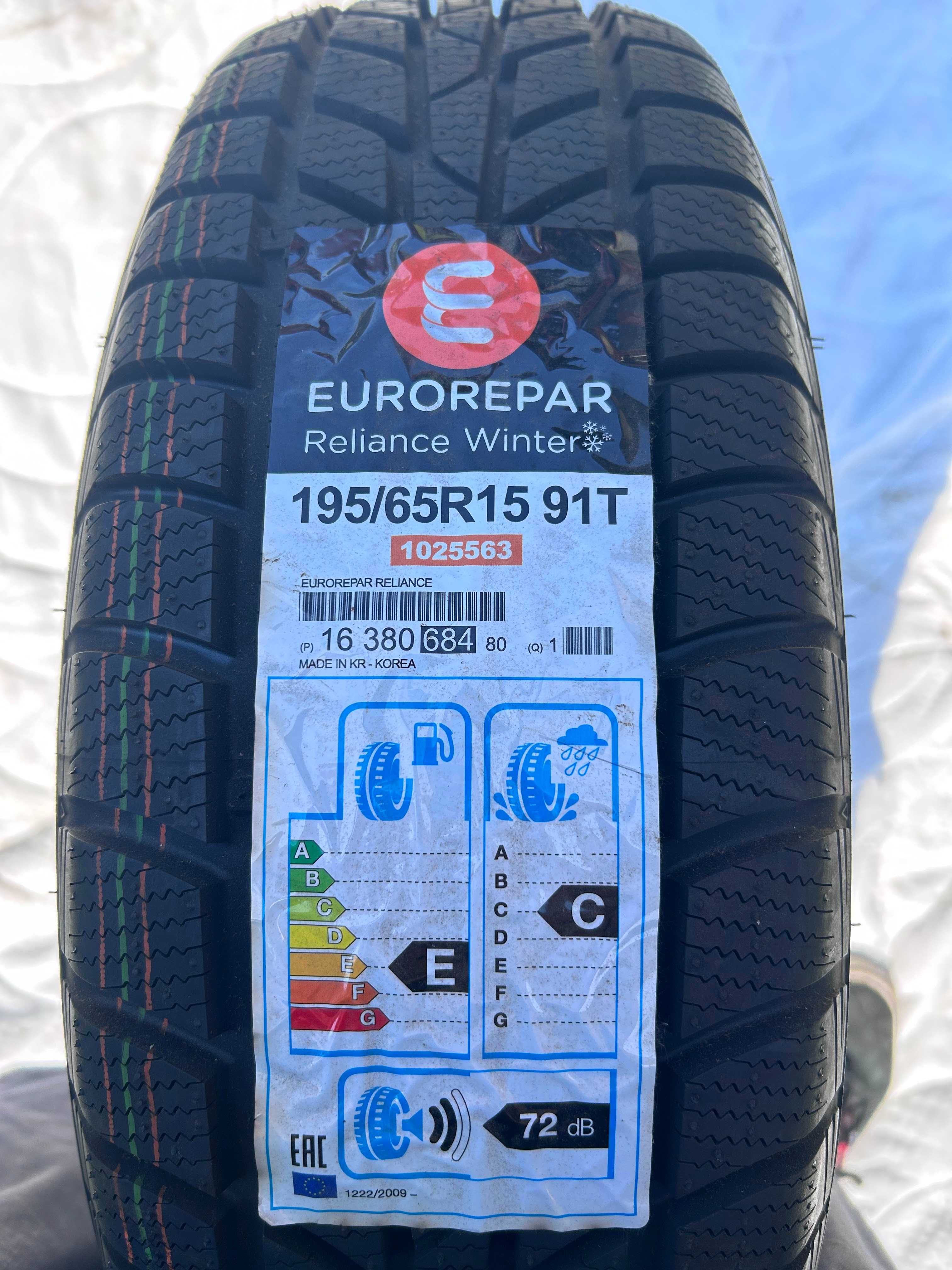 2x opony zimowe 195/65R15 91T Eurorepar Reliance Winter nowe