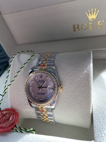 Rolex Daytona damski zegarek obledny na bransolecie srebrno zloty