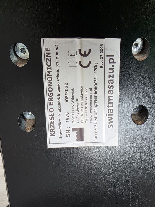 Klękosiad ERGO Krzesło Ergonomiczne