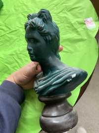 Busto/estátua feminina verde escuro