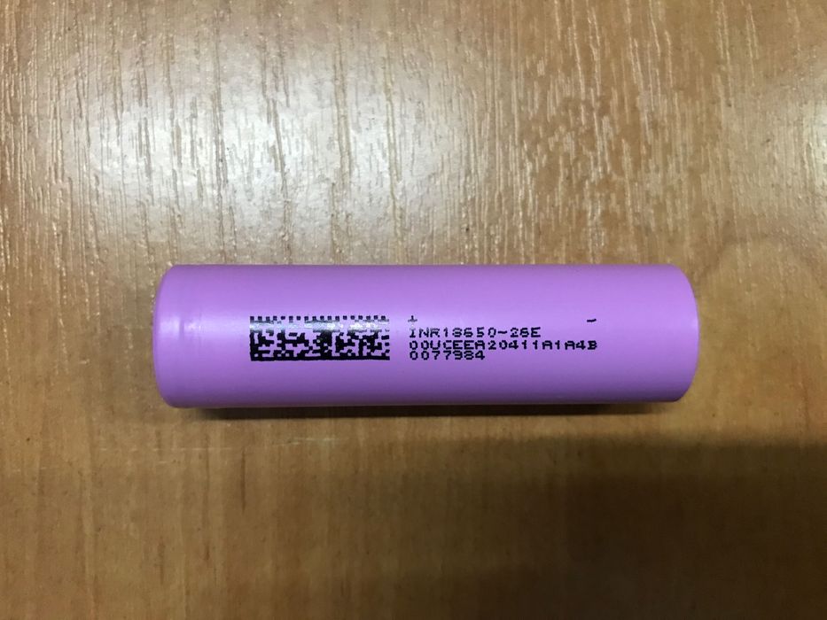 Аккумулятор высокотоковый Li-Ion DMEGC 2600mAh 5C INR18650 26e