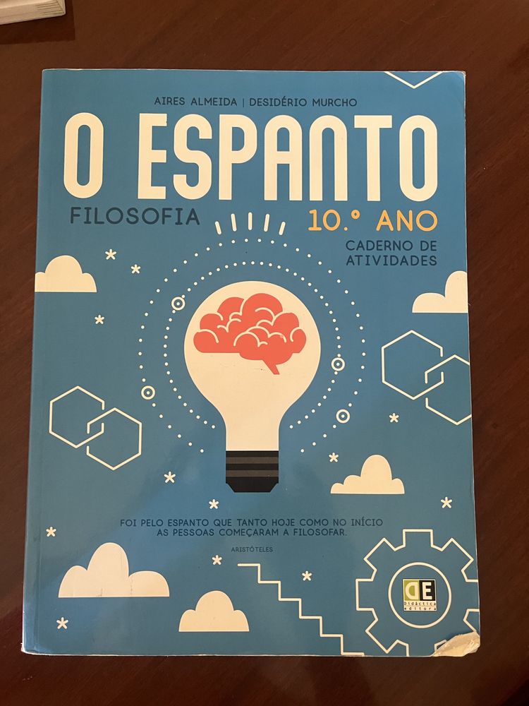 Caderno de atividades de filosofia 10º ano “o espanto” didática ed