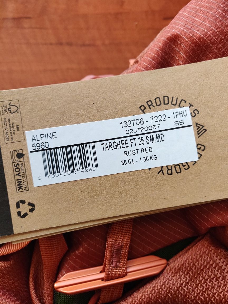 Plecak Gregory TARGHEE FT 35 rozm.S/M