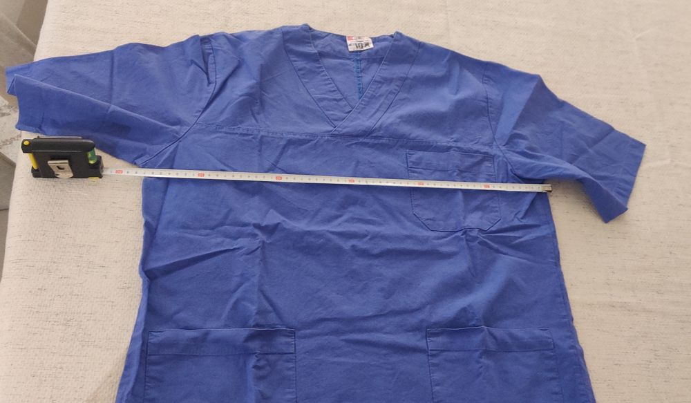 Farda de trabalho em saúde azul tamanho M