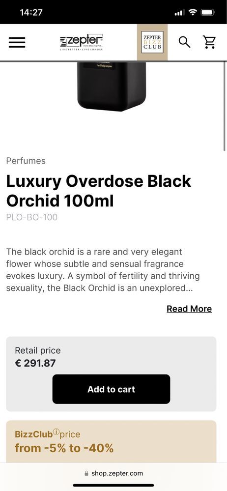 Philip zepter  Absolument Parfumeur Luxury Overdose Black Orchid