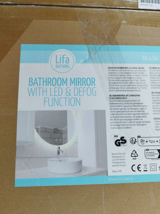 Lustro podswietlane srednica 60 cm