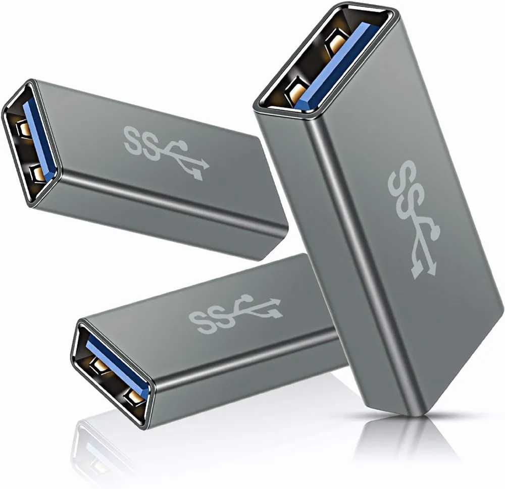 Basesailor Adapter USB A żeński na USB A żeński 3 sztuki