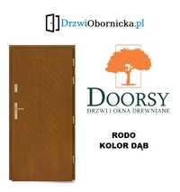 Drzwi DOORSY RODO drewniane zewnętrzne wejściowe 100mm grubości