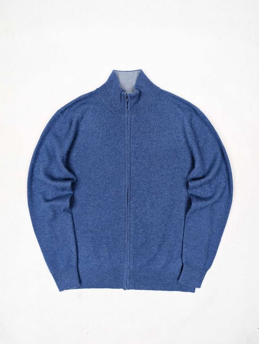 Niebieski sweter 100% kaszmir XL