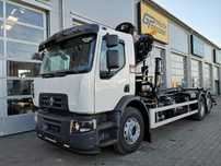 Renault D Wide 26  D26, urządzenie hakowe Hiab Multilift + HDS Hiab