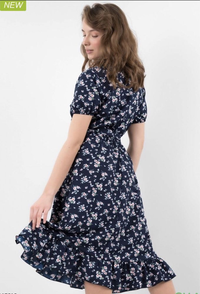 Платье в мелкий цветочек р. L-XL