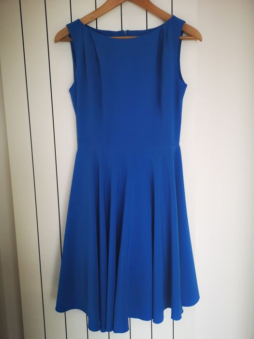 Piękna kobaltowa sukienka na wesele rozmiar 36