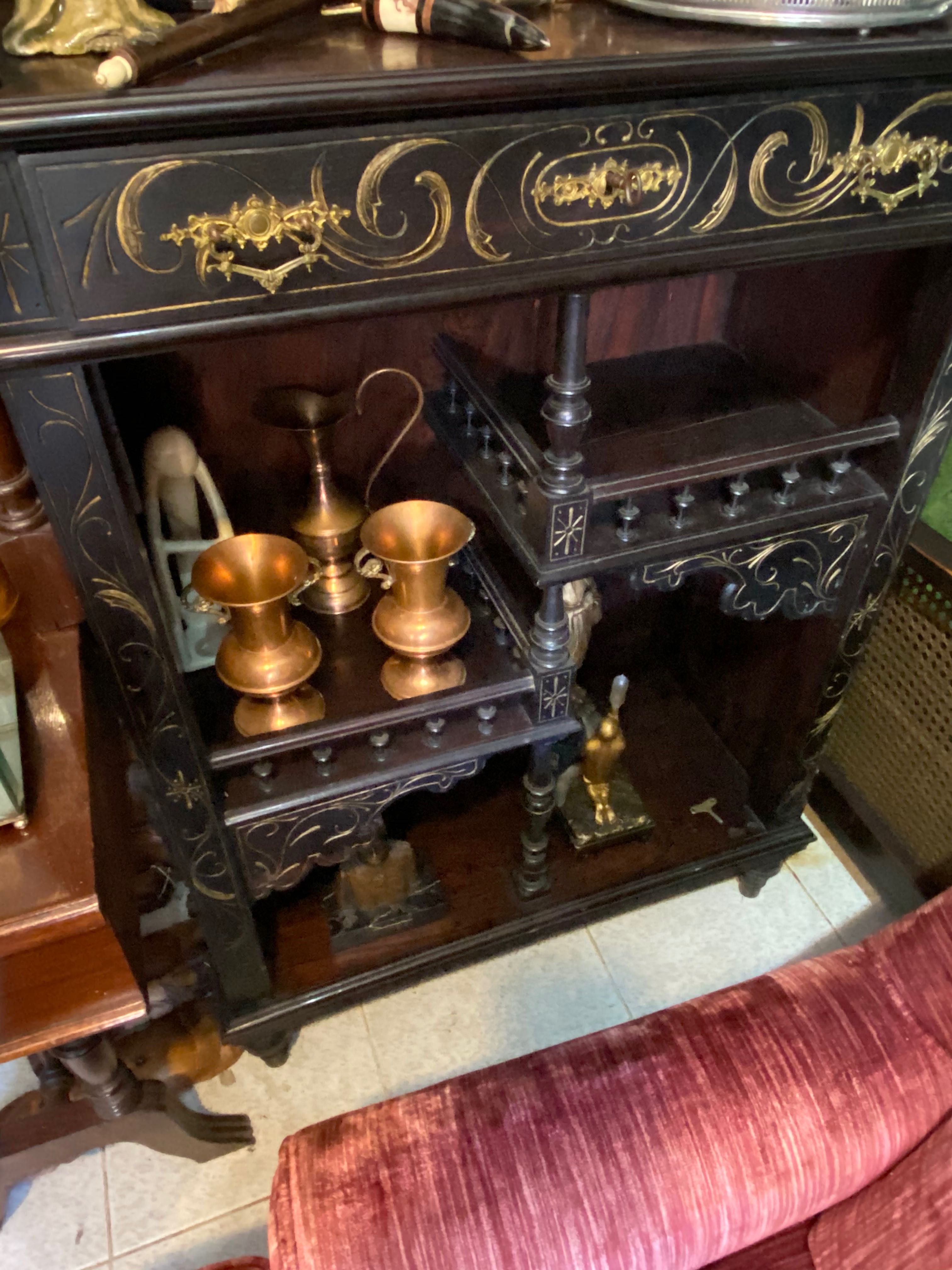 Etagere Arte nova séc XIX Madeira Pau-Santo 1,80mt Nicho Oratório