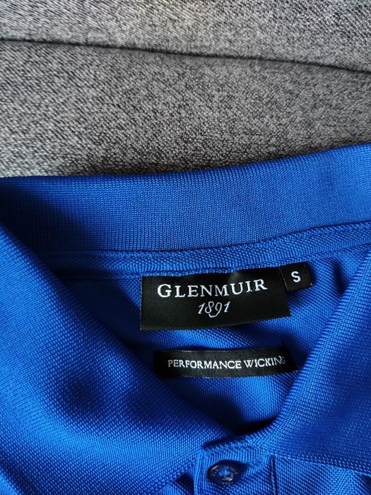 Niebieska koszulka polo męska Glenmuir 1891 klub golfowy rozmiar S
