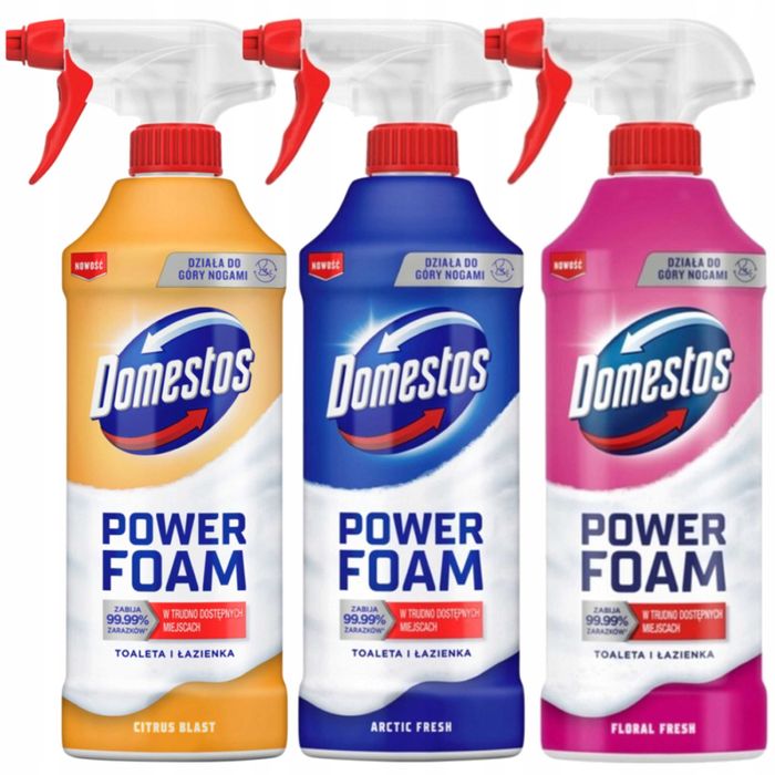 Domestos Piana do toalet i łazienek Flower,Citrus,Arctic 435 ml x 3