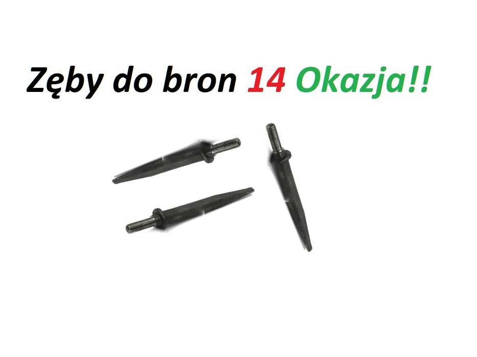 Zęby do BRON 14 x 150 Gwint M12, Klucz -19 Nowe Wysyłka Okazja