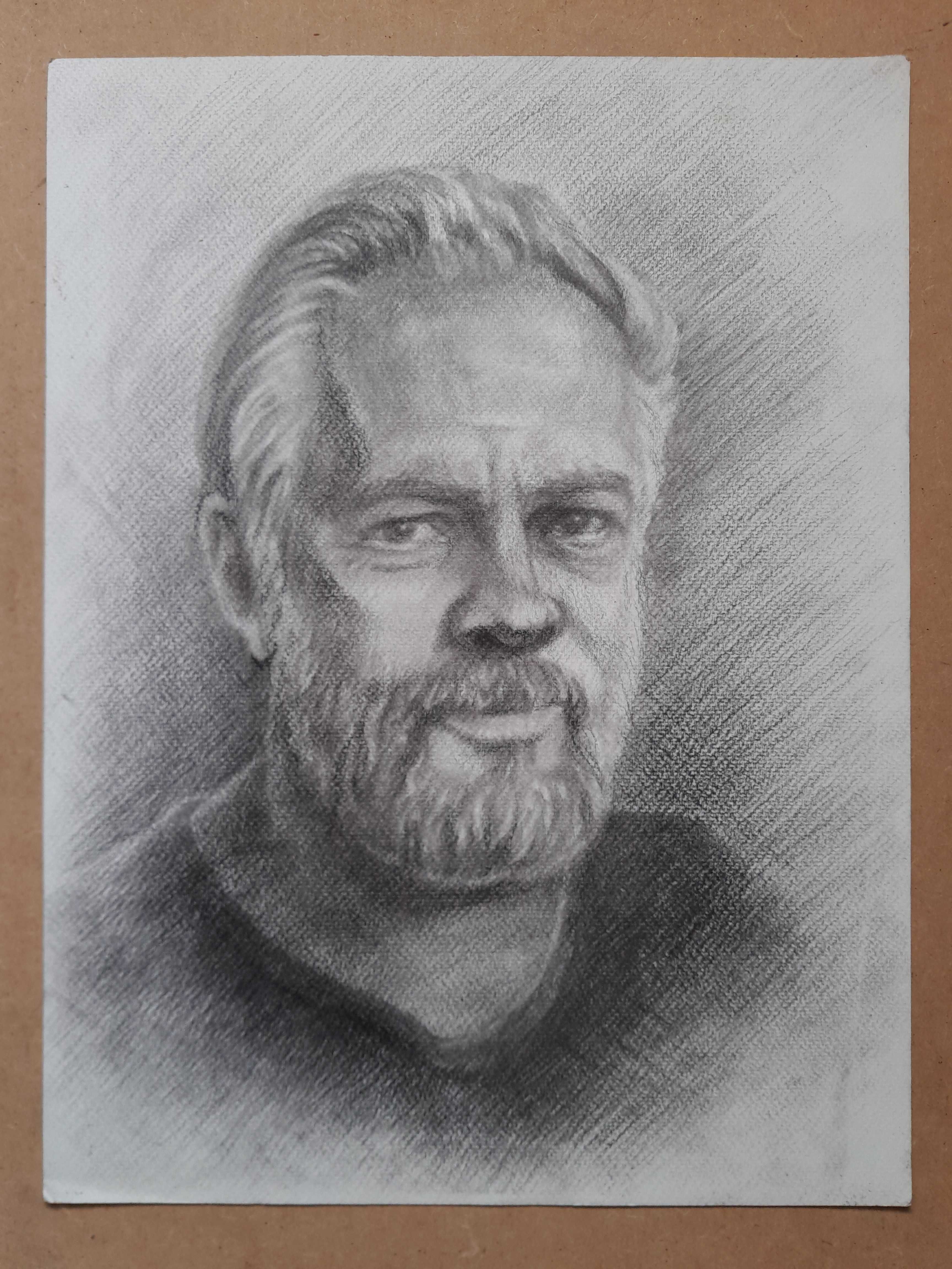 Retratos a lápis e carvão. Desenhos por encomenda. Feito à mão.